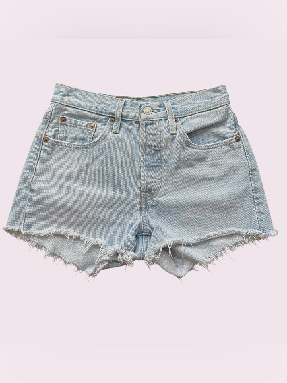 Levi's 501 light wash denim shorts